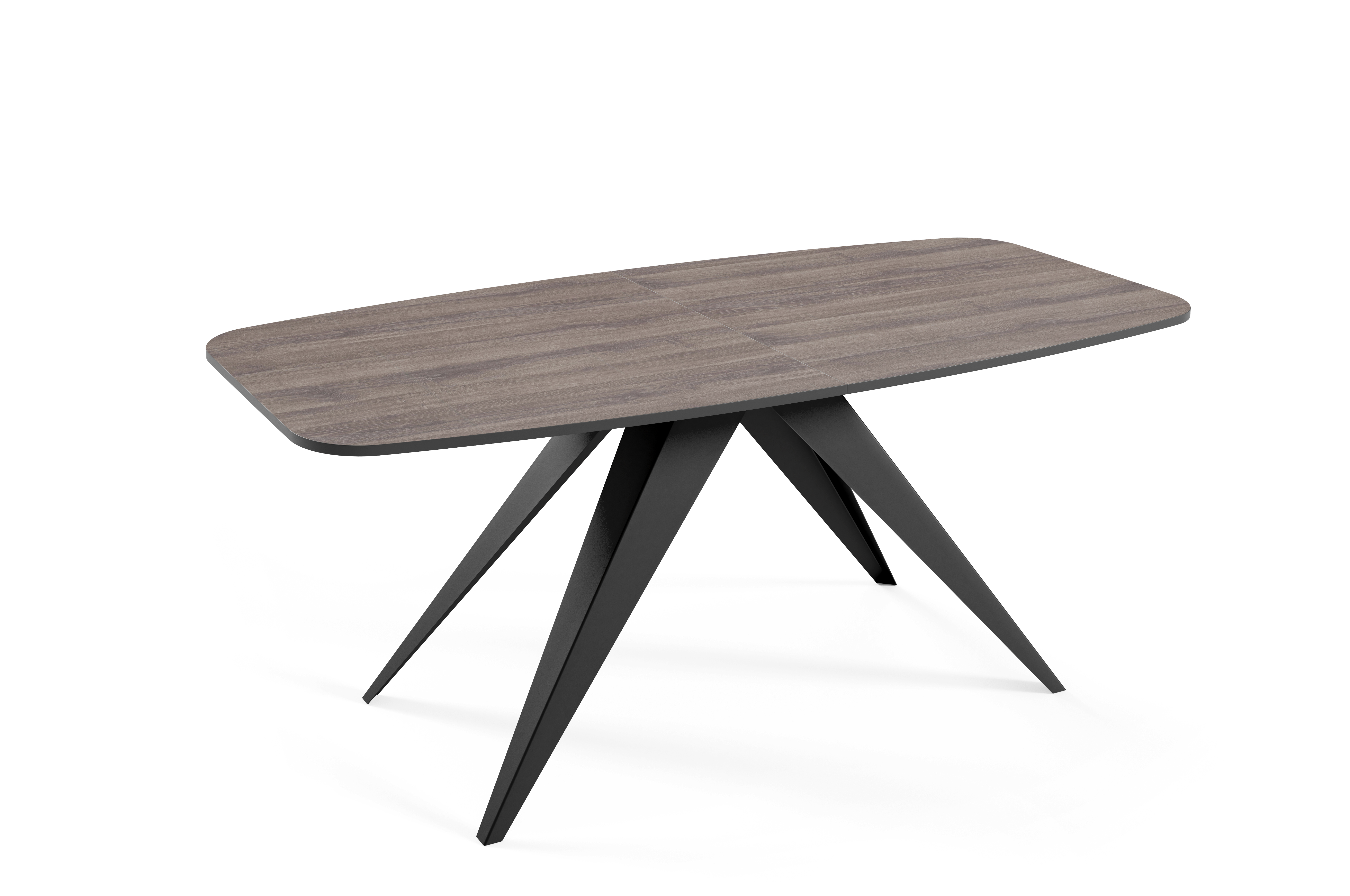 tół Aurora 160 cm Dąb Anthracite Sherman widok z boku